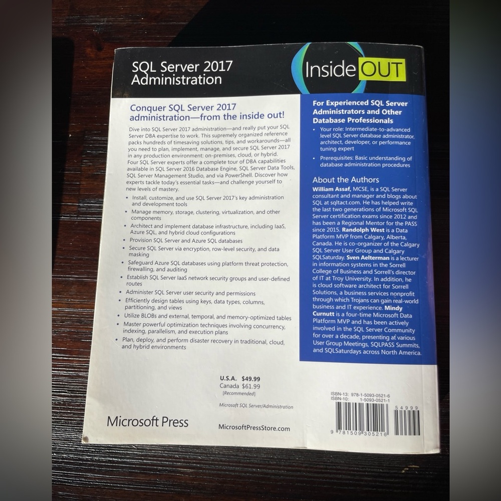 SQL Server 2017 Administration Inside Out Book - Picture 3 of 3